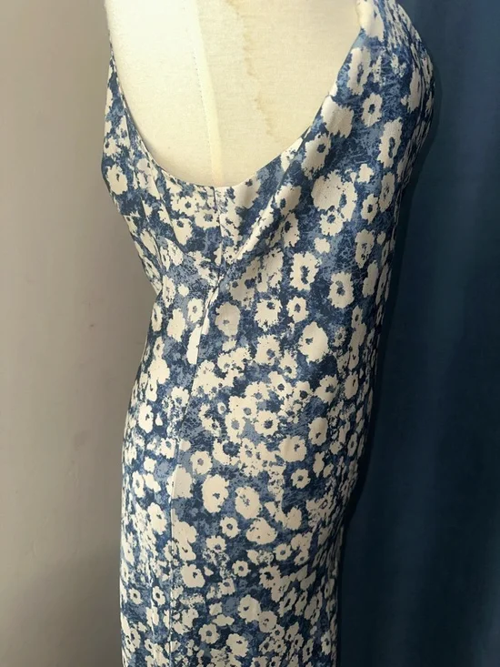 Open Edit Elegant Floral Satin Slip Dress NWT Size Large - Picture 7 of 11